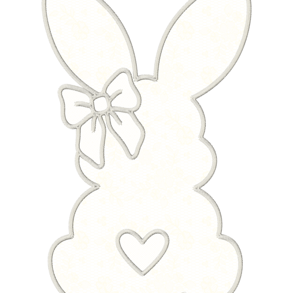 Eas   0037 seasons   easter white lace bunny  1