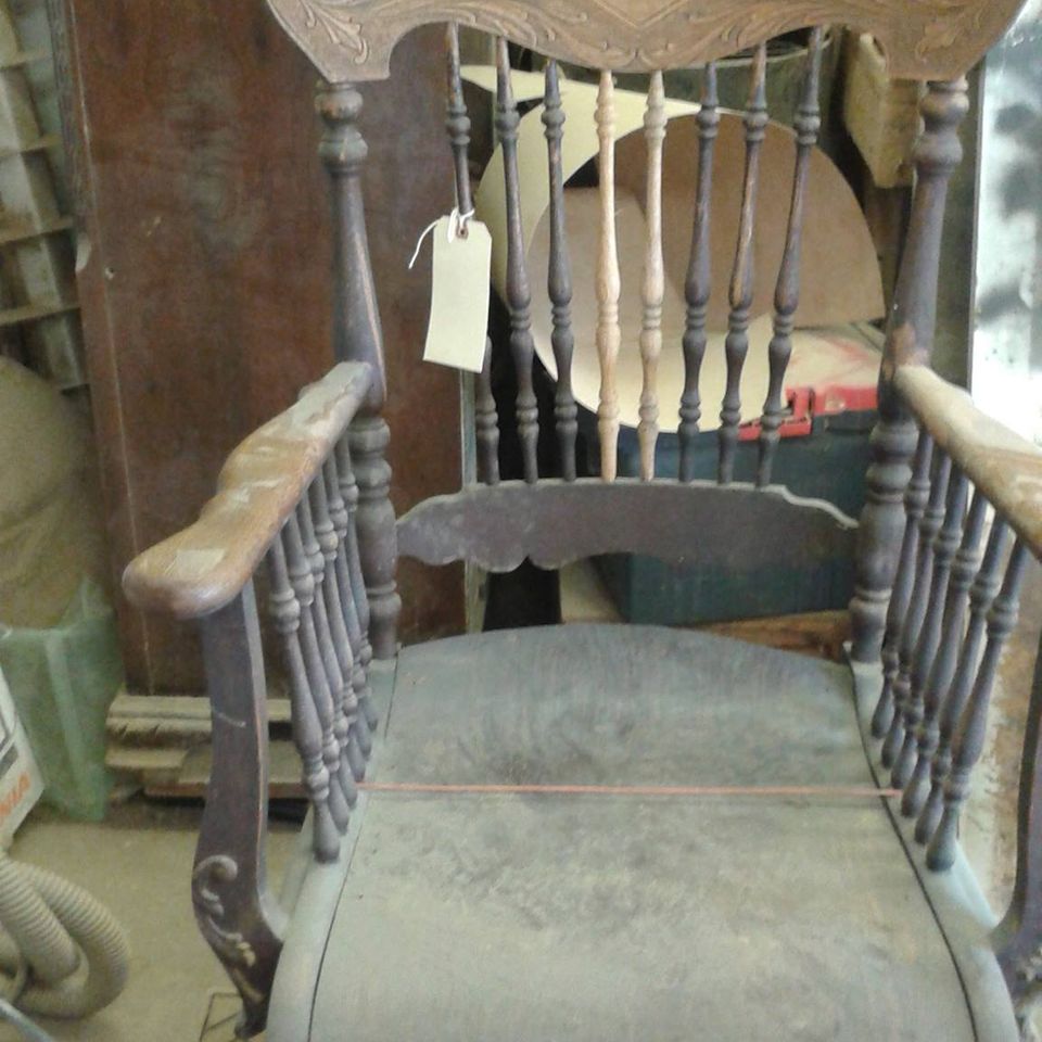 Before picture of rocking chair