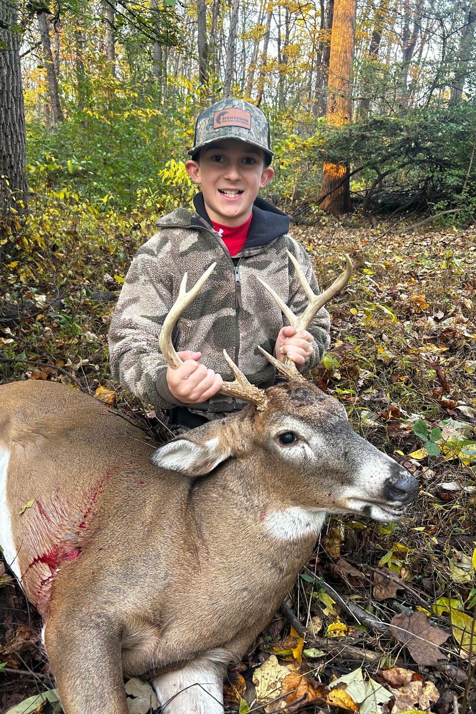 Twelve-year-old Silas Sahd of Washington Boro shot this 7-point buck in Lancaster.