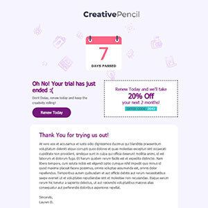 Email layouts template 17 example