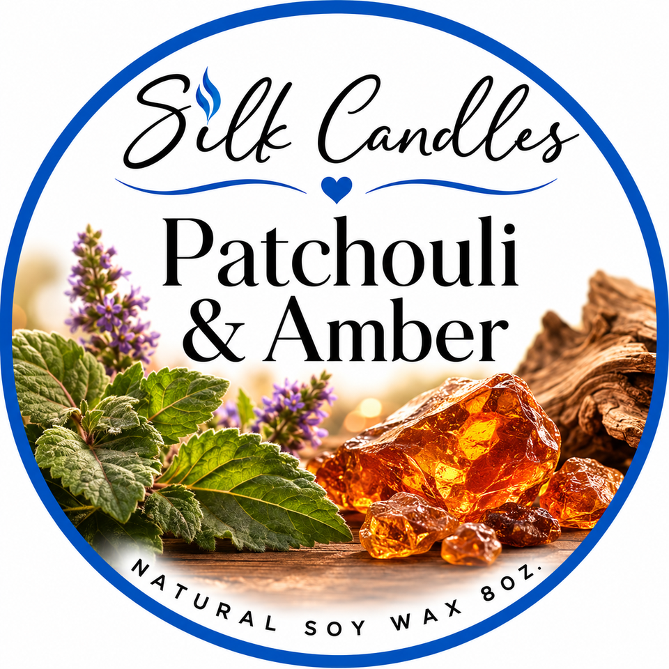 Patchouli amber color label