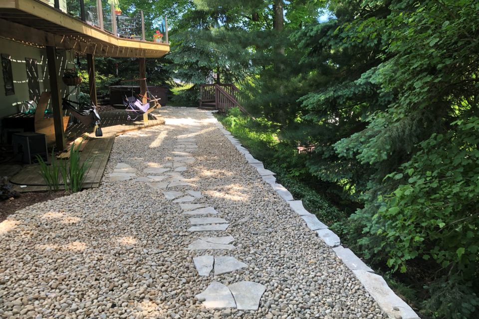 Gravel patio  1 min