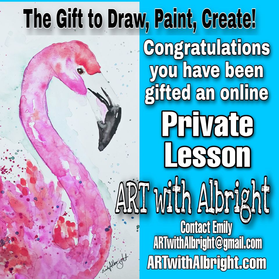 gift ideas private art lessons by artist Emily Albright