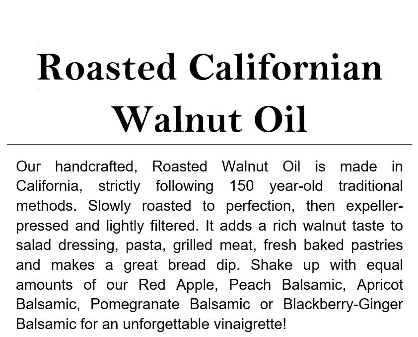 Roasted walnut oil