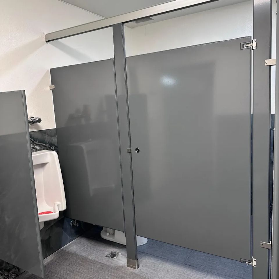 New bathroom partitions installed by Pabst Leyton