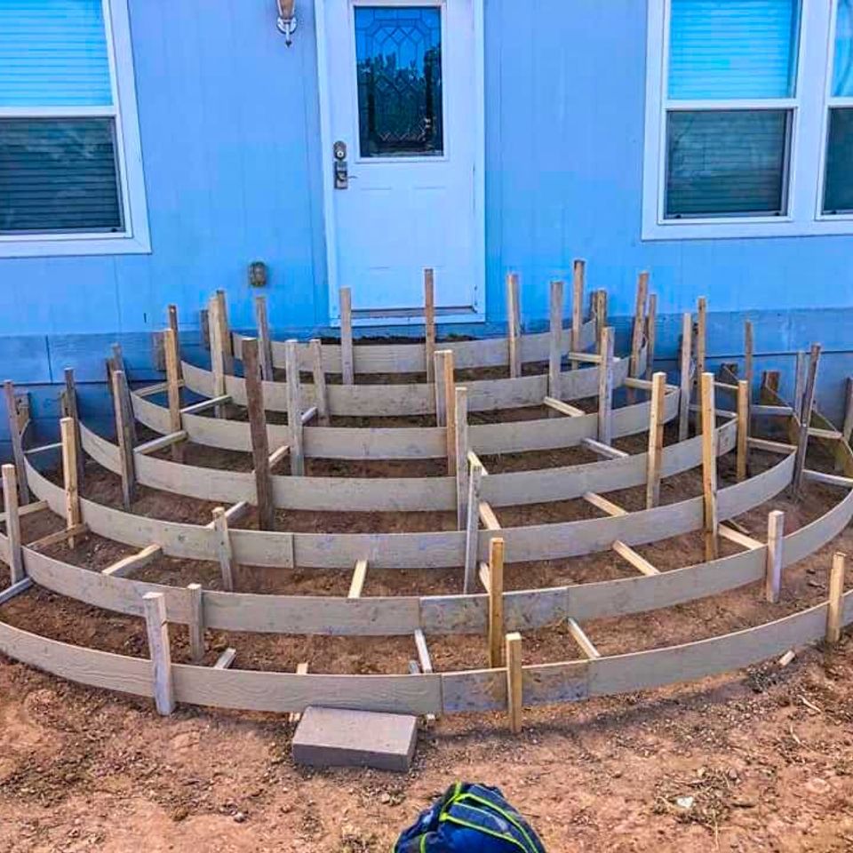 Custom timber formwork and structural framing prepared for a reinforced cement stairway installation by Roseville Concrete Solutions