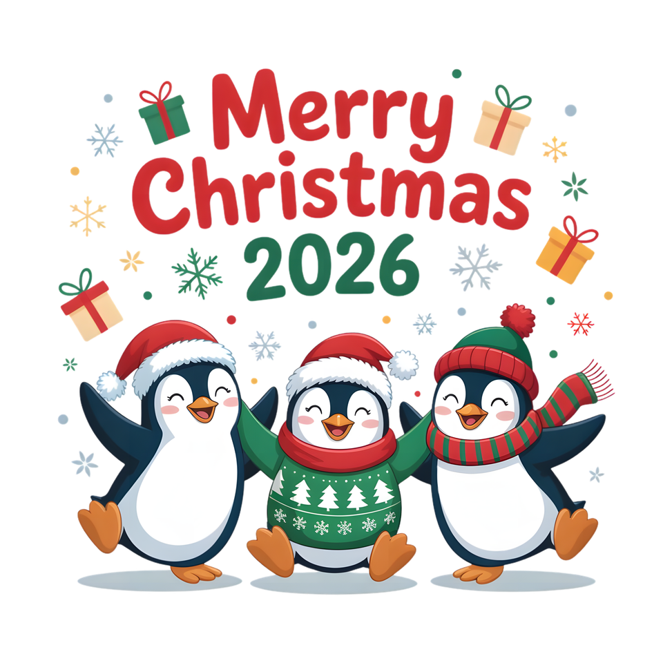 Seasons   christmas merry christmas 2026 penguins