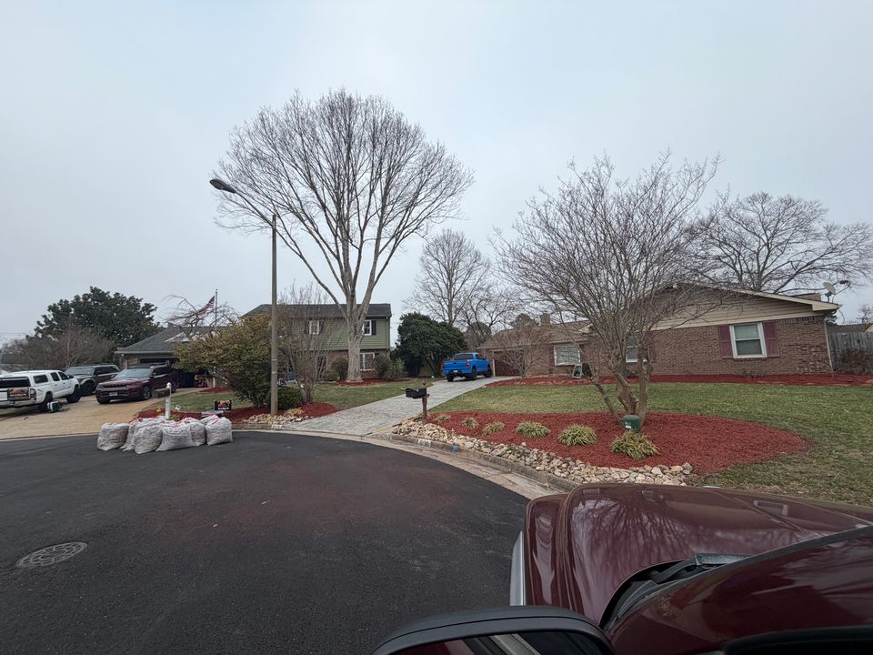 Professional mulching services, done by Get A Mow On LLC of Chesapeake VA