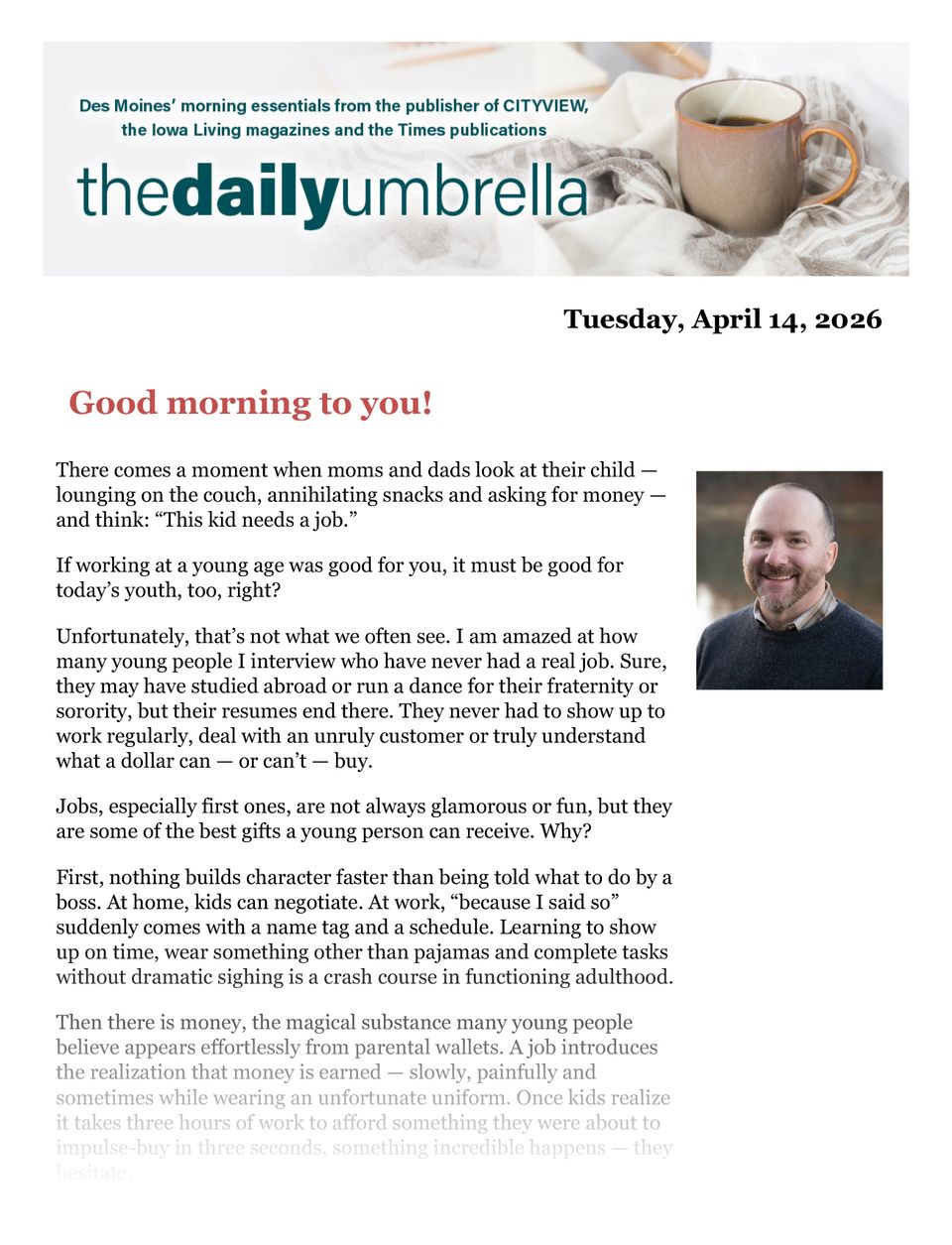 Daily umbrella april 14  iowa expands tiktok lawsuit  wonder bargain  why did computer tech keep gaining weight  1