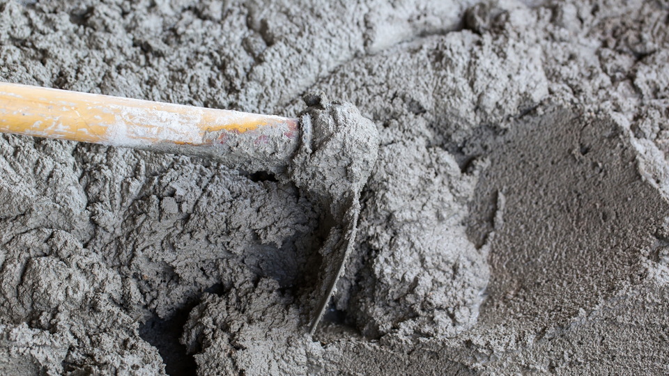 Mixing the concrete