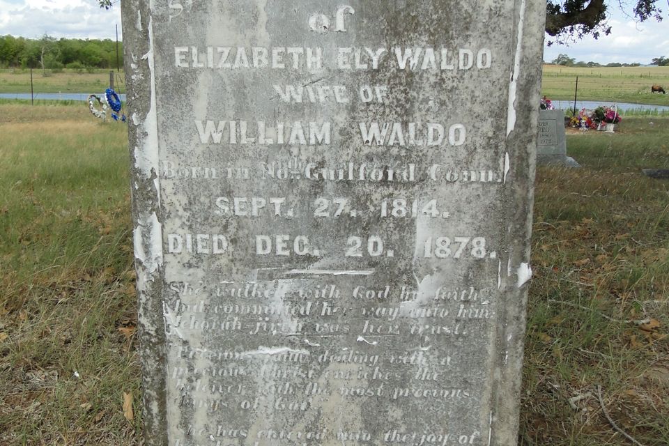 Elizabeth waldo   sutherland springs cemetery   photo by shirley grammer