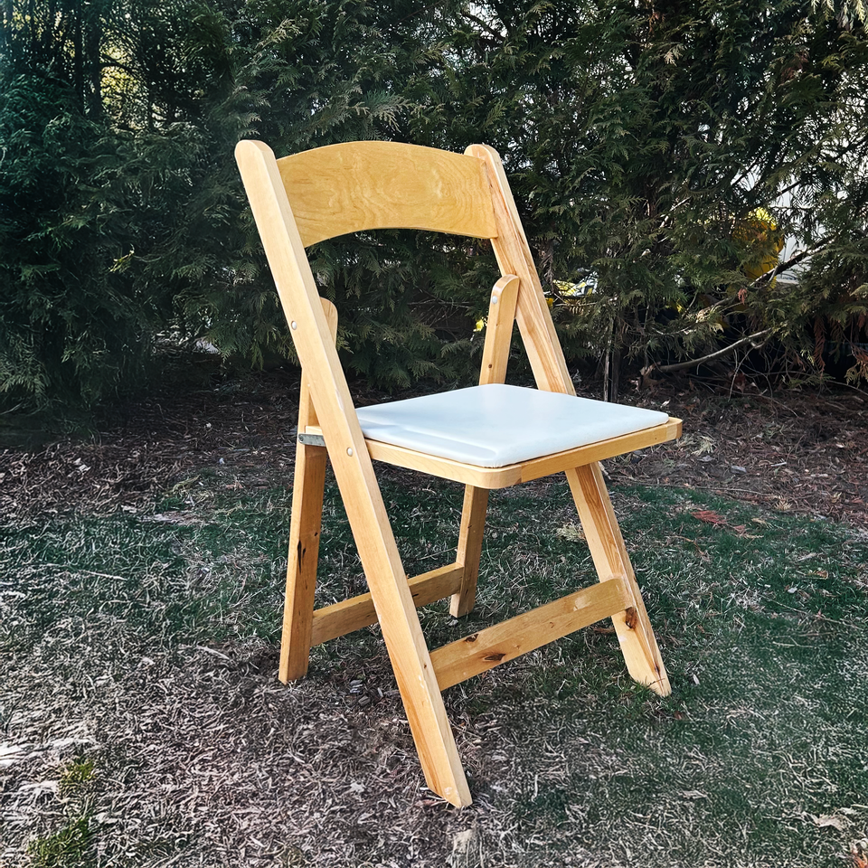 Rentatent   premium natural wood chair