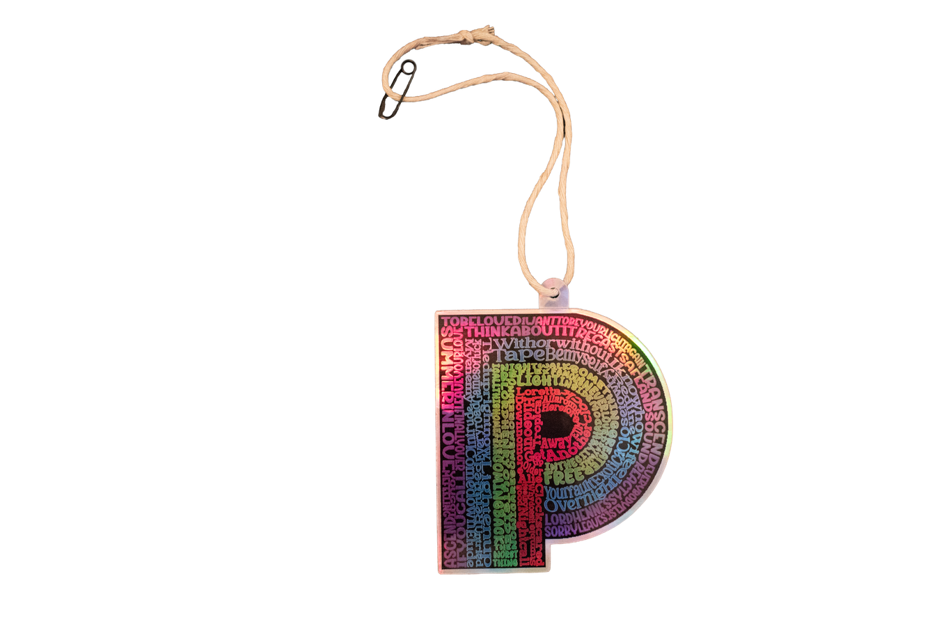 The Catalog limited edition sticker hangtag with cord