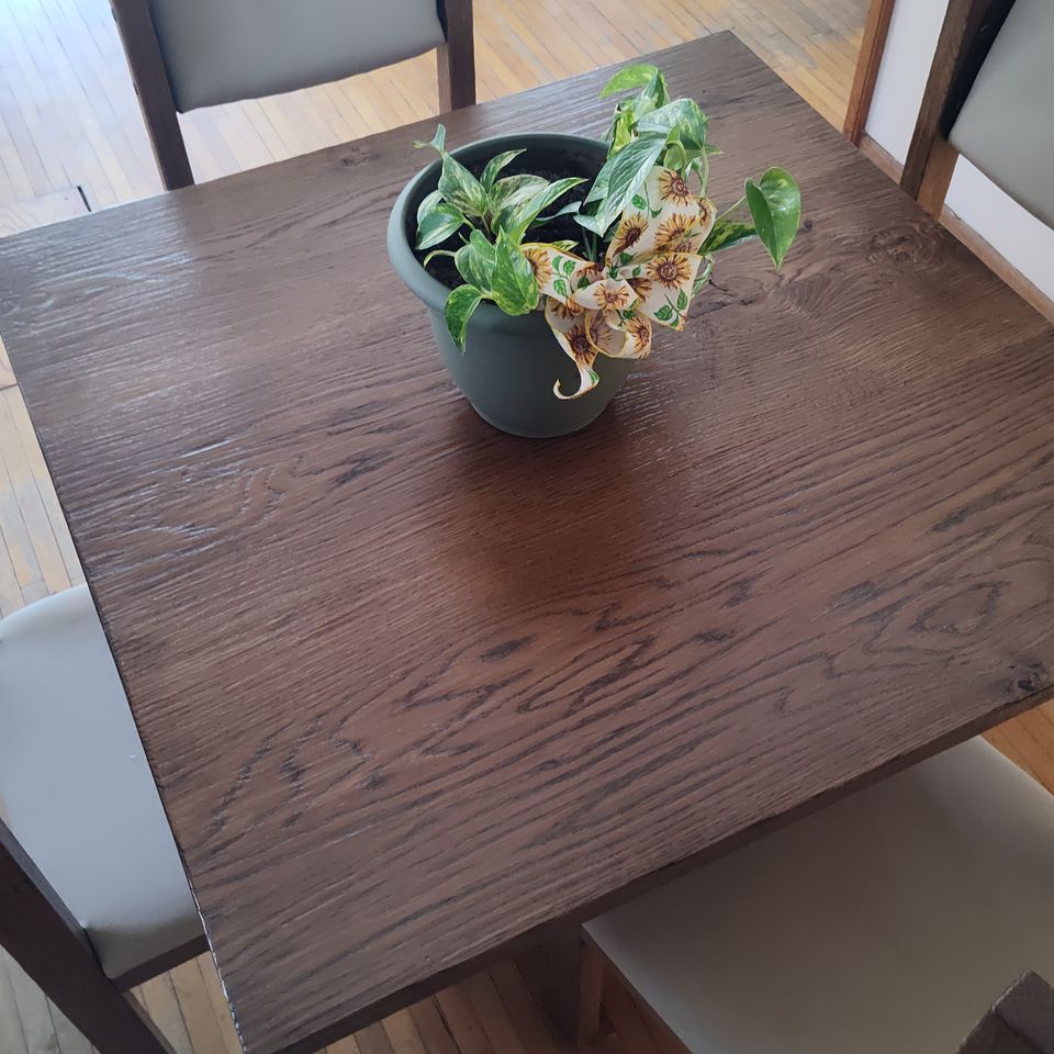 Made  to  order 5 piece dining   room table and chairs tf