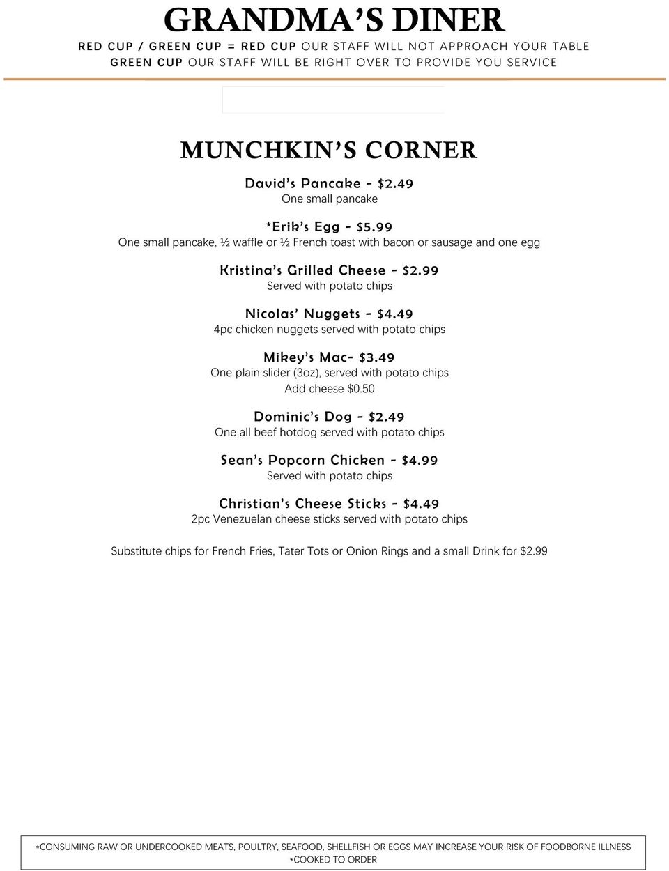3gma menu munchkins
