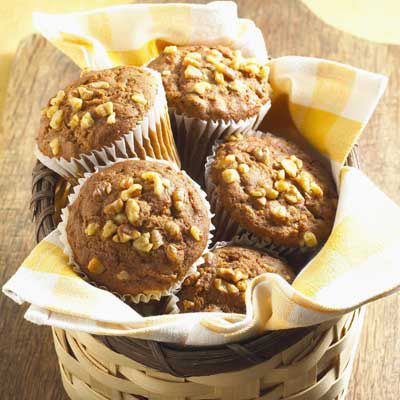 Basket of muffins