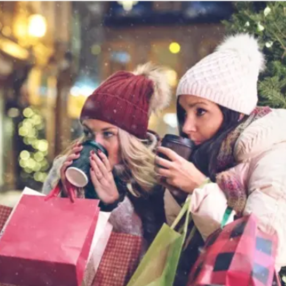 Shop sip stroll 2 girls