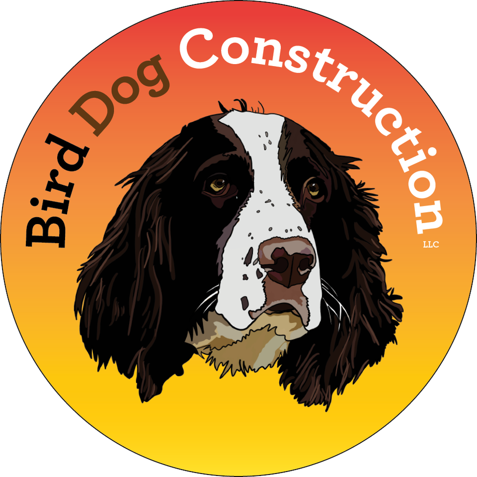 Bird dog construction logo