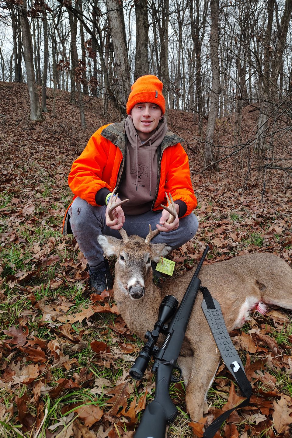 Landyn Artman of Leechburg, bagged this 7 point buck in Parks Township in Armstrong County, PA
