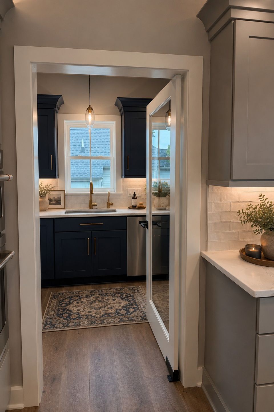 Butler pantry renovation with custom cabinetry in Chagrin Falls, Ohio