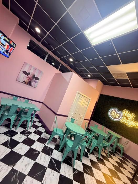 Sitting area inside of Bella Boo.