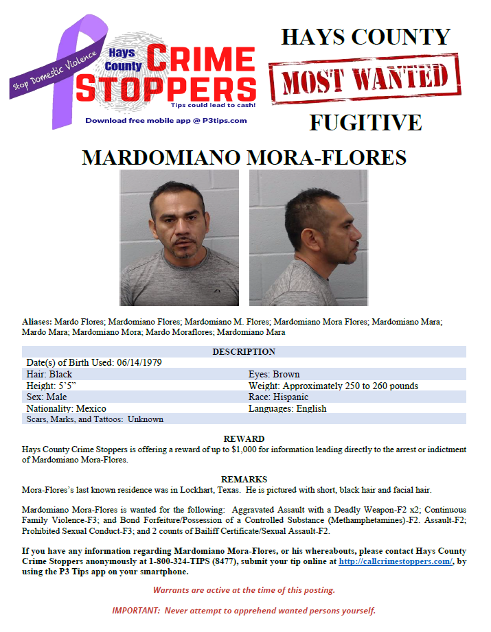 Wanted poster mora flores
