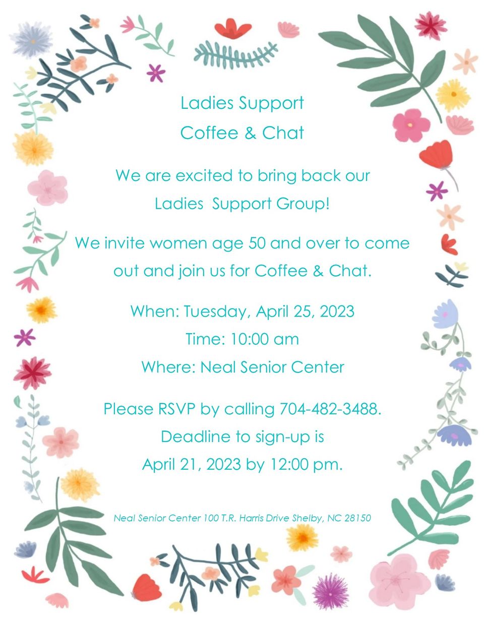 Ladies support coffee   chat april 25  2023
