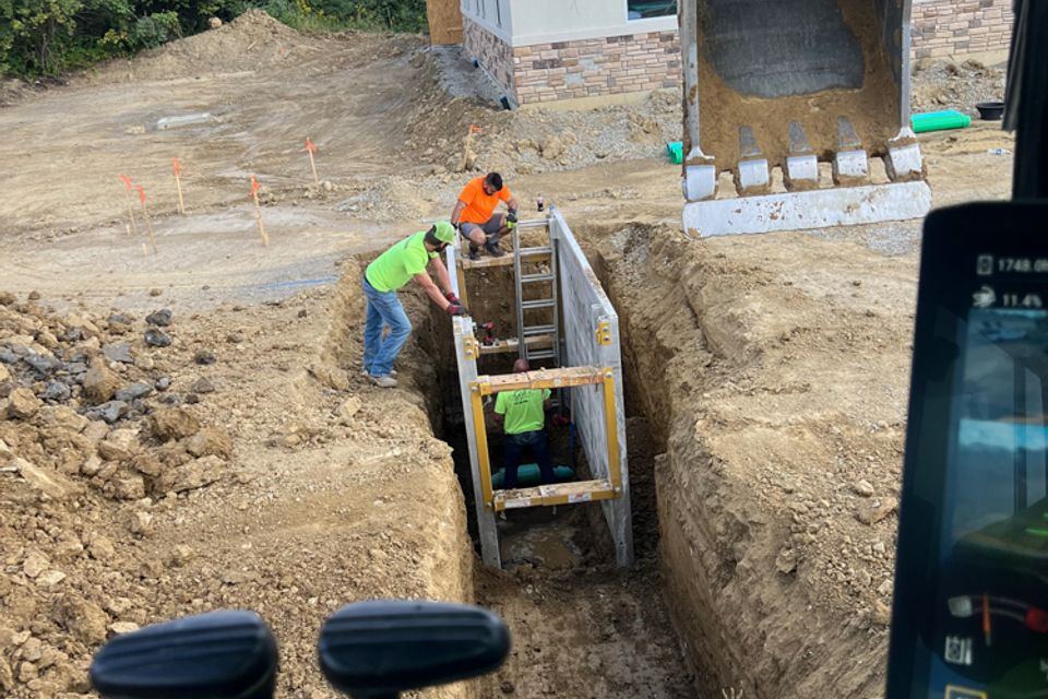 H s excavating  43sewer installation