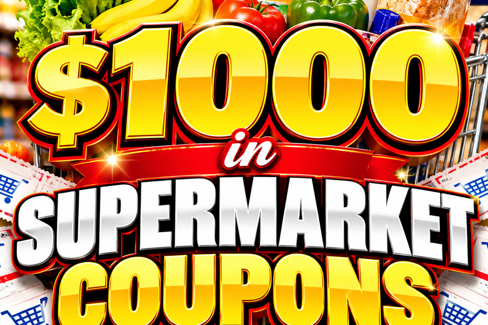  1000 supermarket coupons giveaway