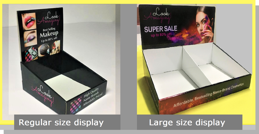 Showing large and small. These Makeup Display Boxes are versatile and functional, enabling a low-cost way to showcase cosmetics and beauty products