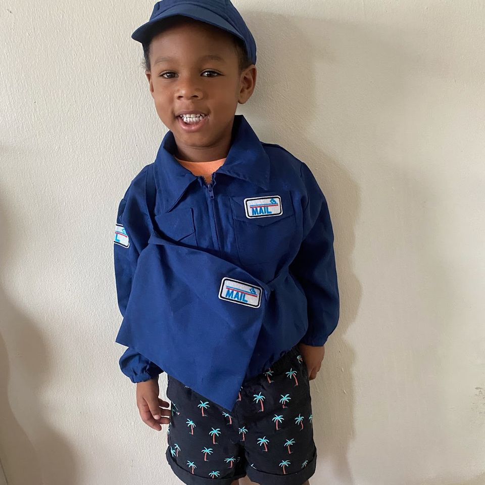 Boy in blue