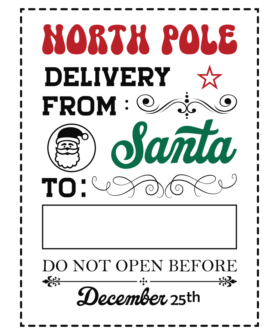 Seasons   christmas santa sack north pole delivery from santa 05 color