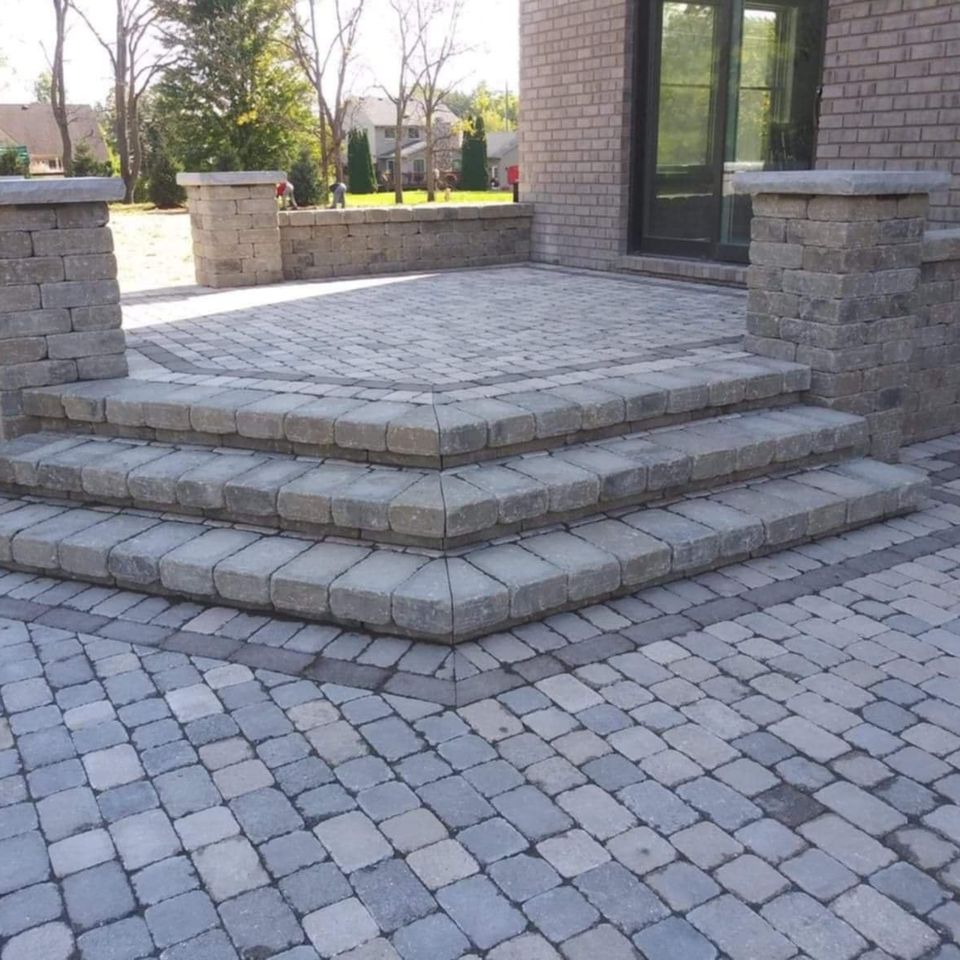 Hardscape job done by Vic's Landscaping of Michigan