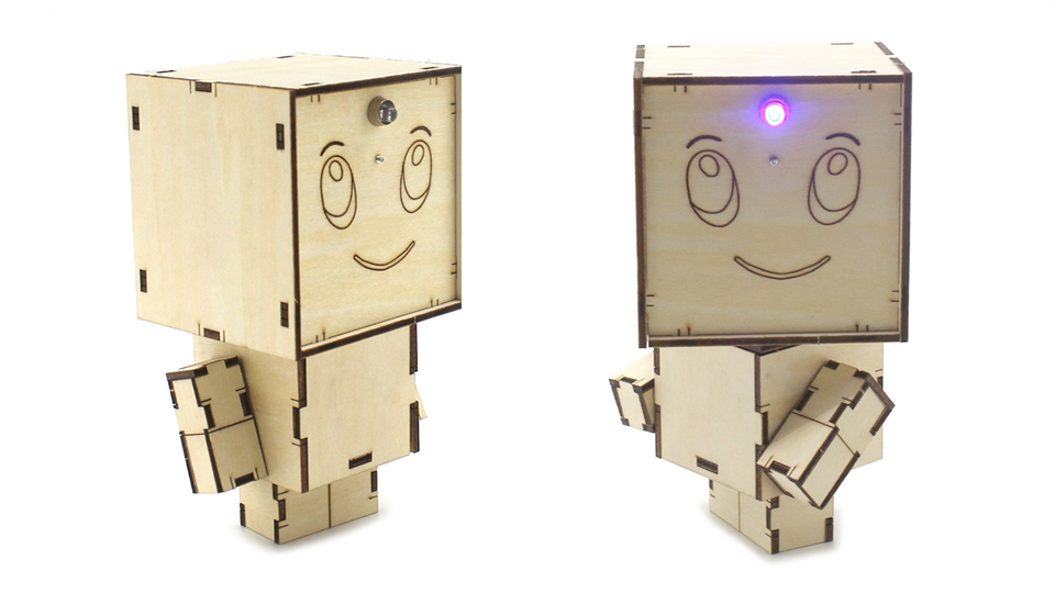 10. okyn g5538 diy small box robot kit wooden electronic assembly project for stem education fun learning toy (2 2)