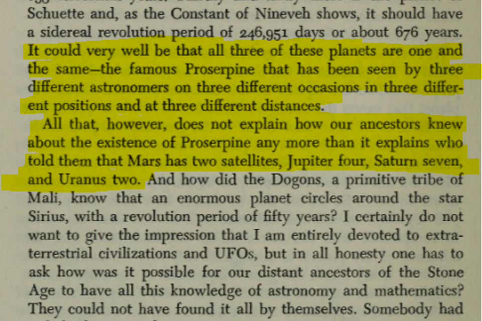 Our ancestors came to earth proserpine