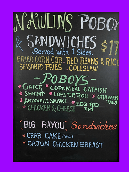 Po boy menu tpng