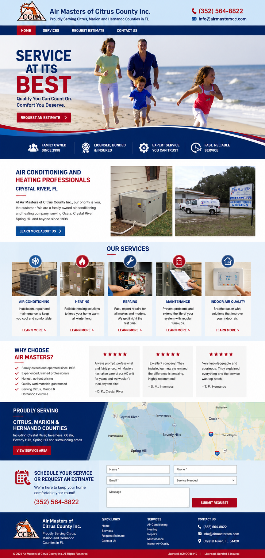 Air masters of citrus county mockup