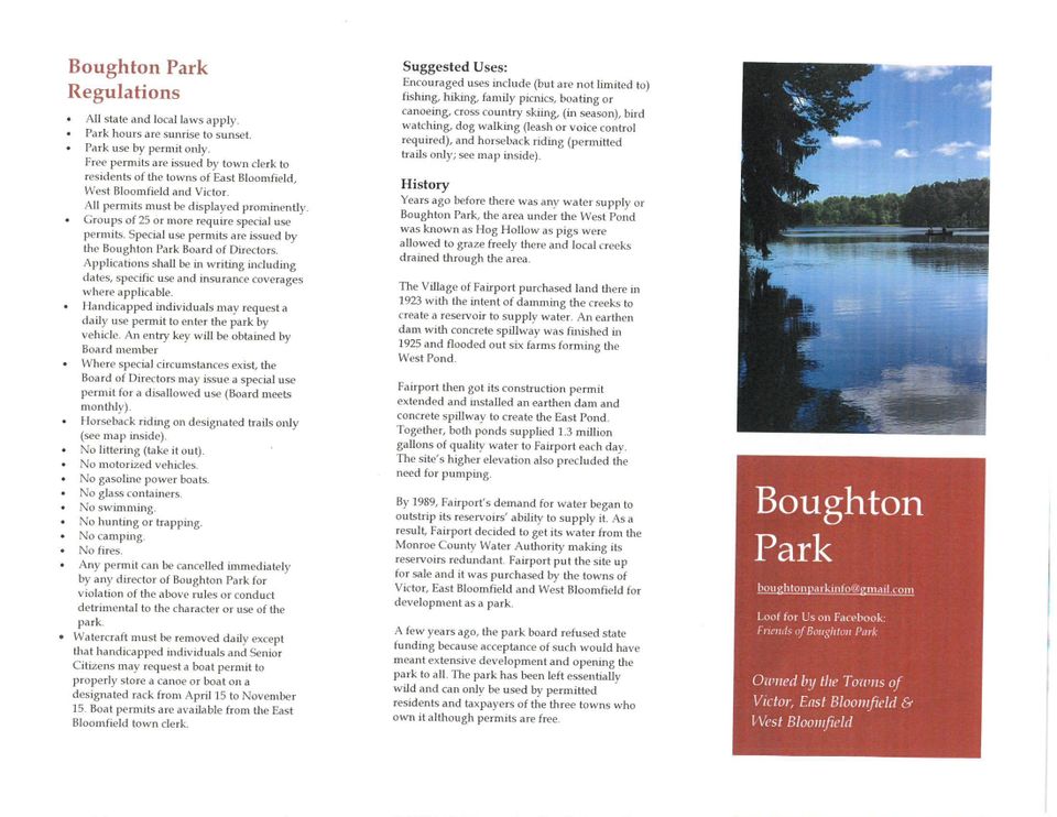 Boughton park regulations