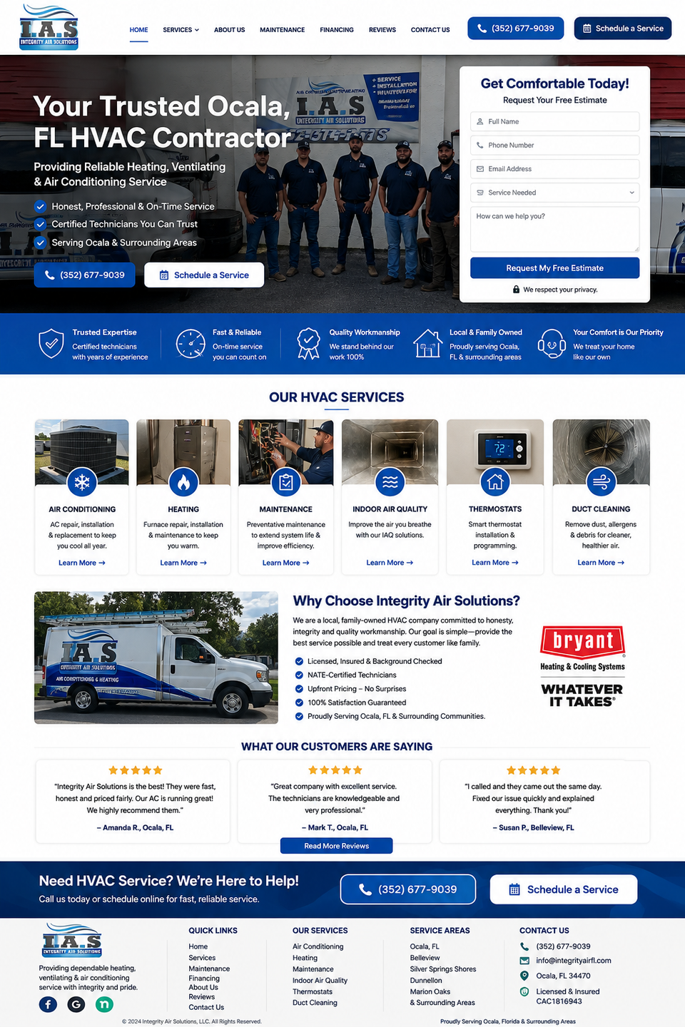 Integrity air solutions mockup
