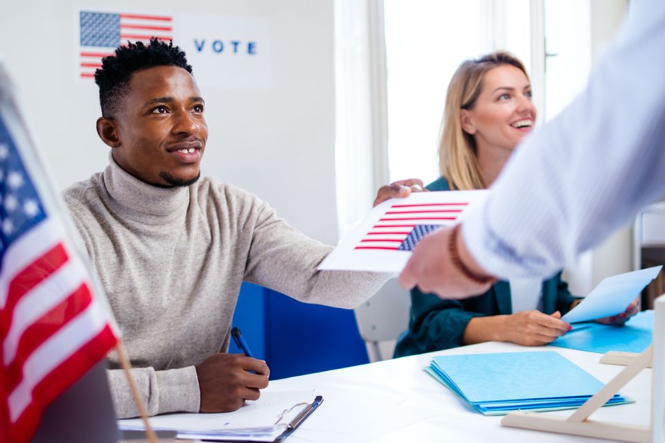 People voting in polling place usa elections and 2024 10 18 10 01 10 utc