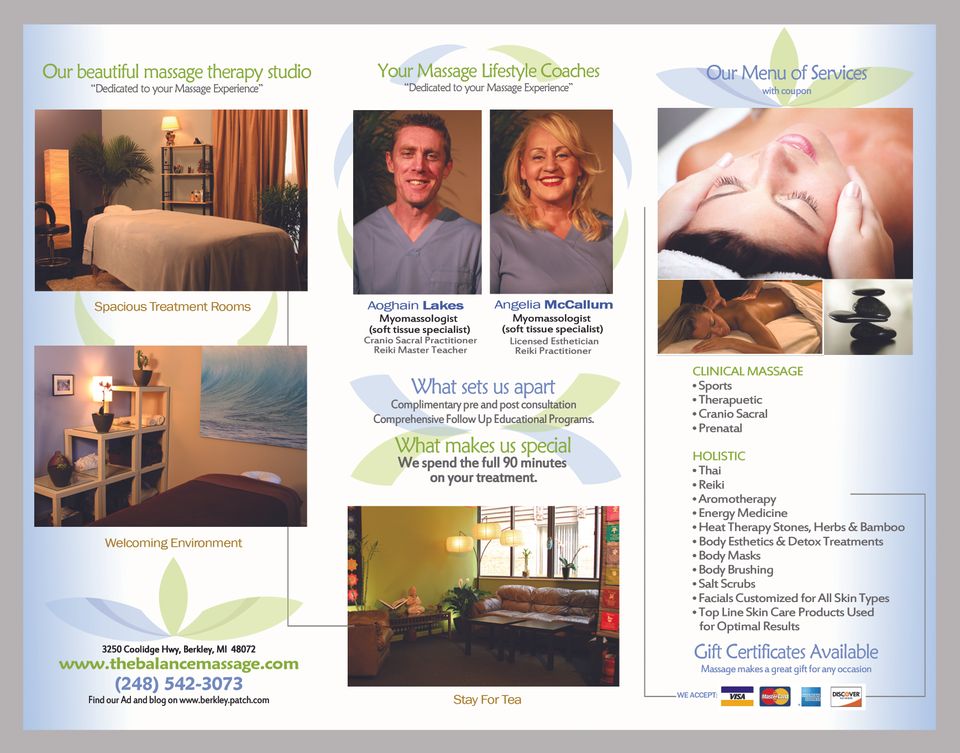 The balance tri fold inside