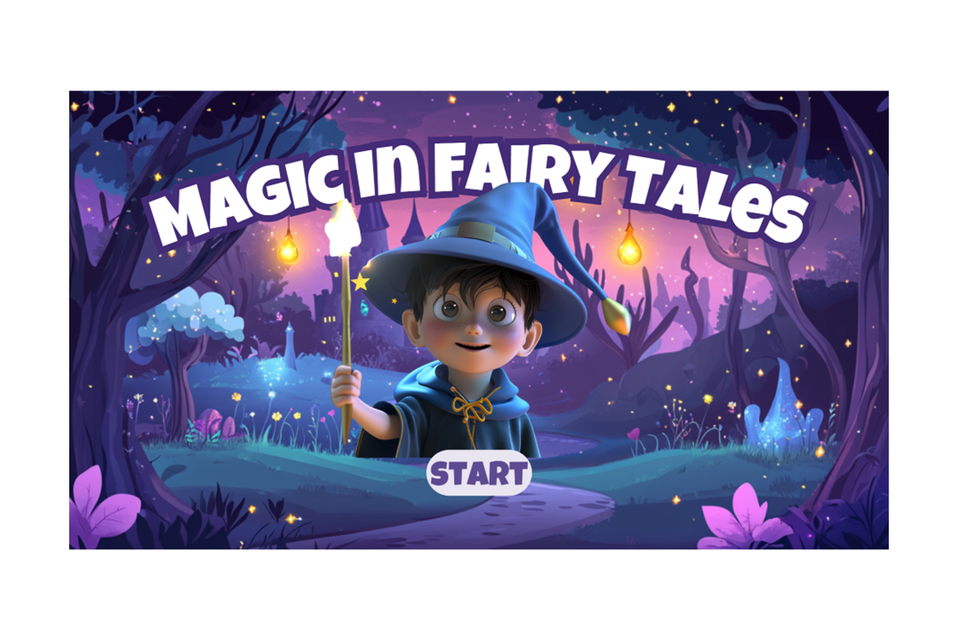 Magic in fairy tales   kids interactive quiz game