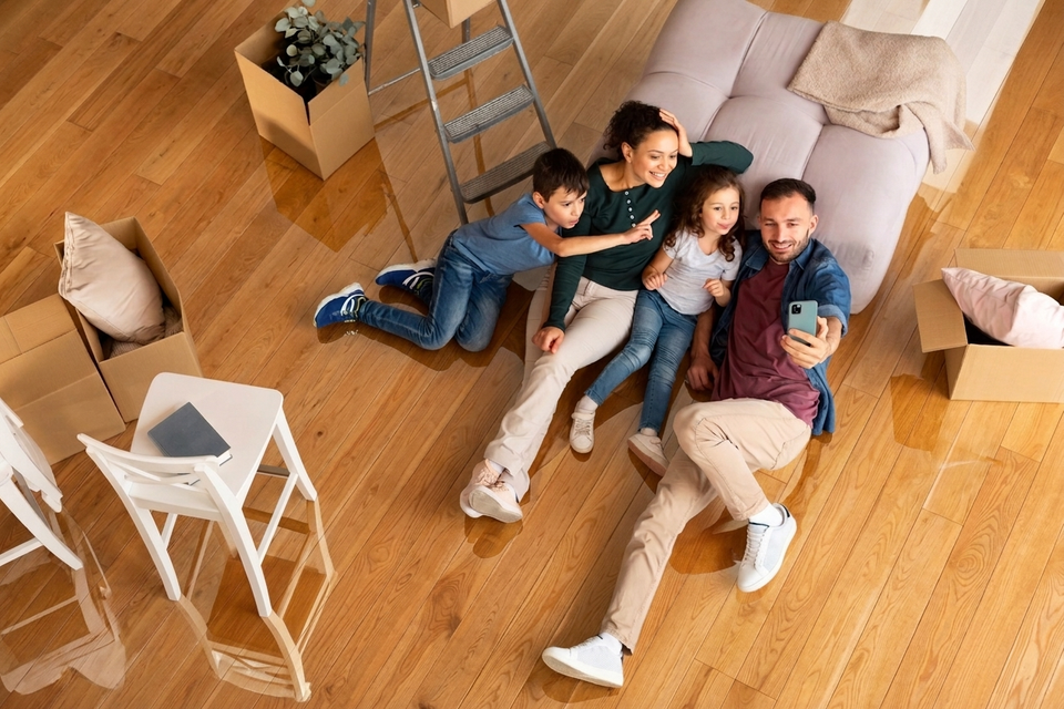 Hardwood floor installation