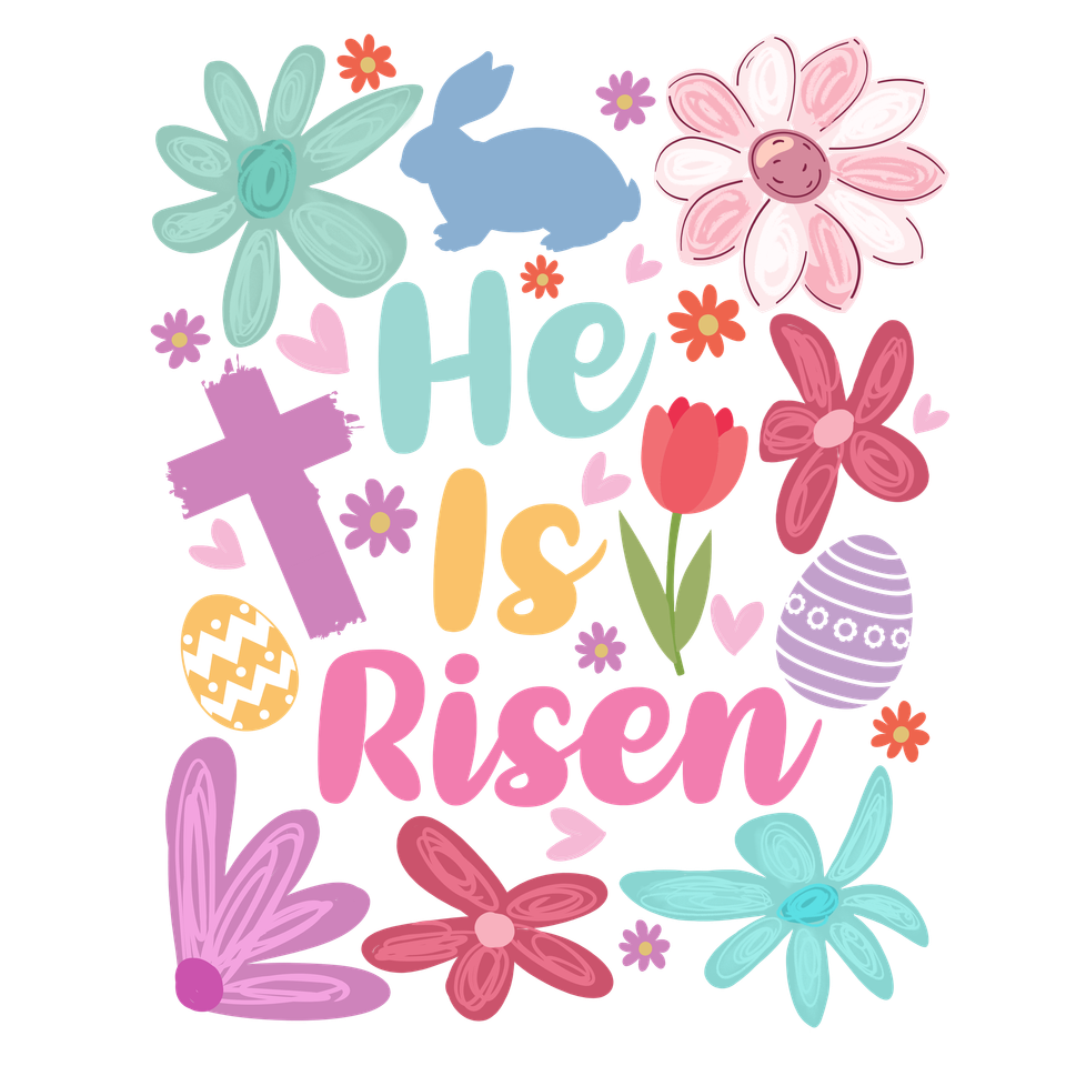 Seasons   easter he is risen boho