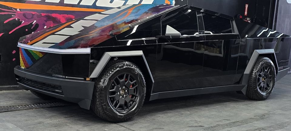 Professional ceramic coating finish on Tesla Cyber Truck