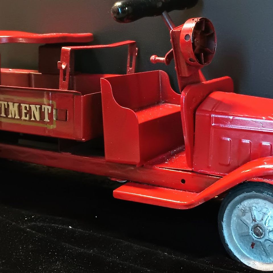 Toy firetruck after