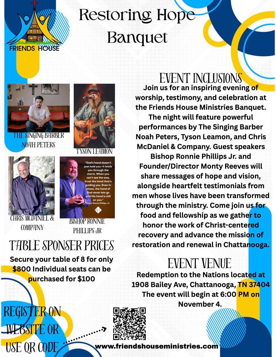 Restoring hope banquet