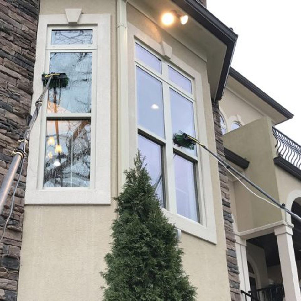 Windows on house
