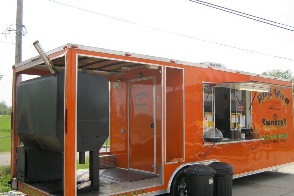 Orange trailer smoker