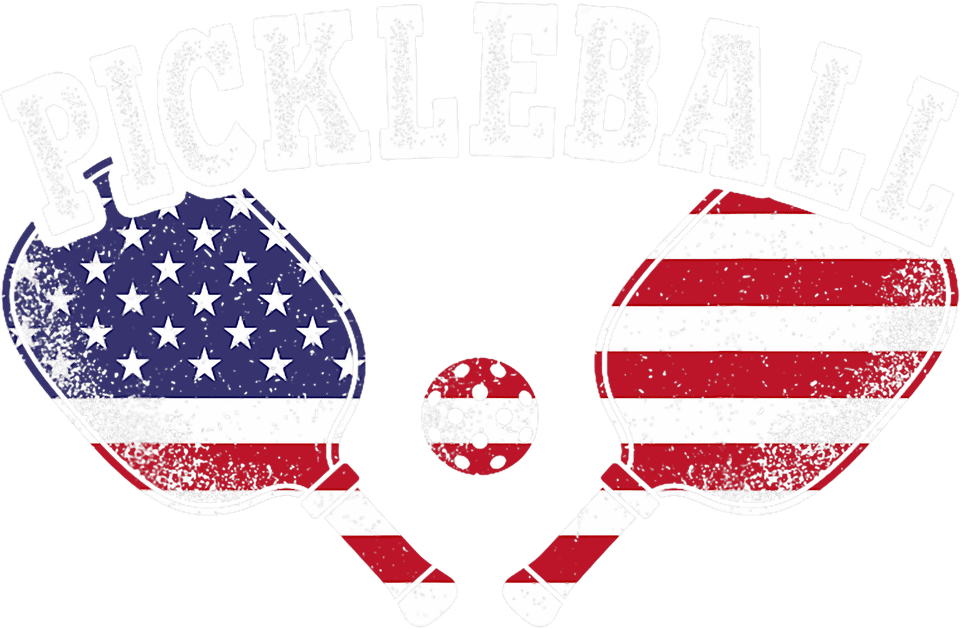 Sports   pickleball red white and blue pickleball